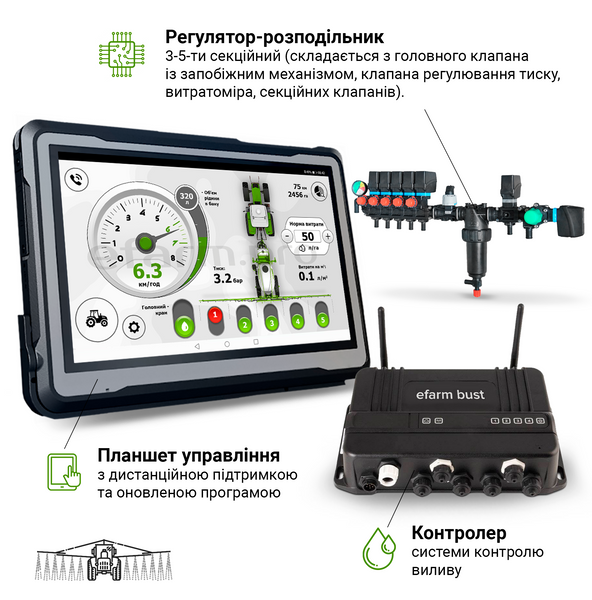 efarm bust computer for 3 section sprayer control